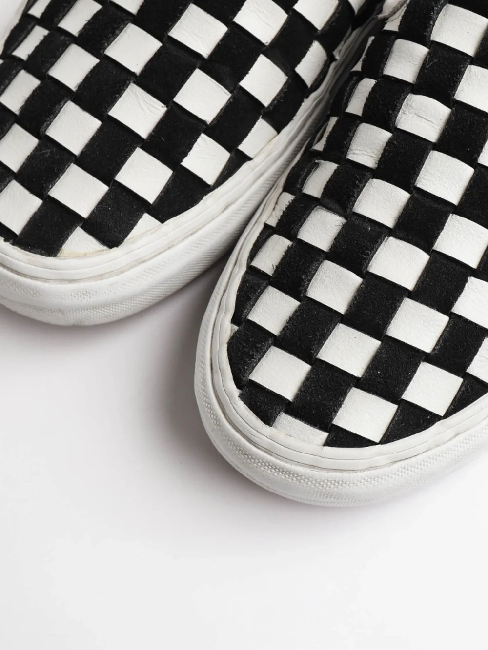 Super Rare Vans x Barneys New York OG LX Woven Leather Checker Slip On 2015